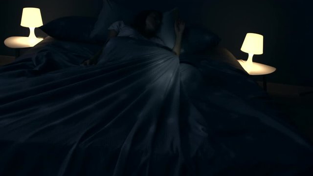 Thief breaking into a house and threatening a woman