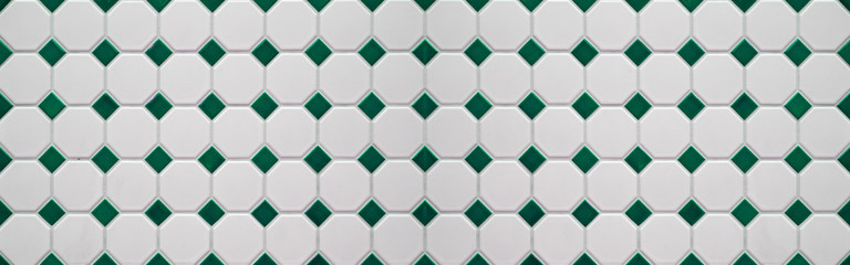 White green grunge seamless geometric hexagon square diamond, rhombus vintage retro mosaic tile...