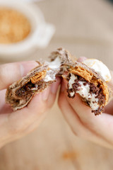 bread with marshmallow