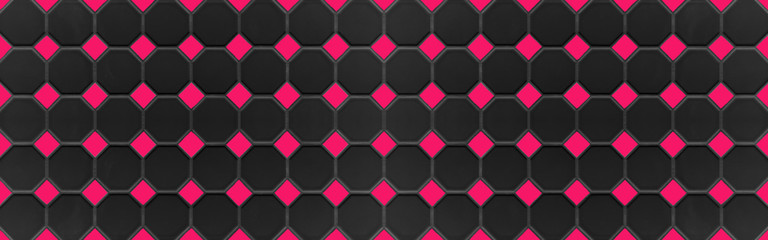 Black pink magenta dark abstract grunge seamless geometric hexagon square diamond, rhombus vintage...