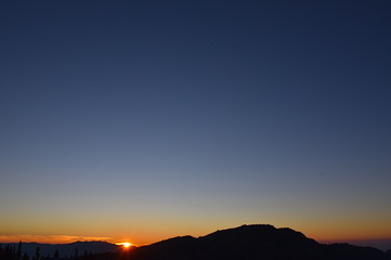 Mountain Range Sunset