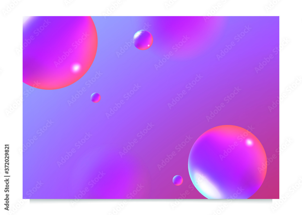 Poster abstract fluid 3d background with liquid modern shapes . isolated vector elements