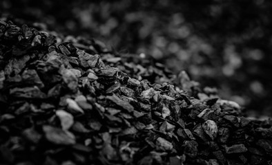 Coal Mine. Natural black coals for background. Industrial coals. Volcanic rock energy on earth. Stone Natural Energy Source.