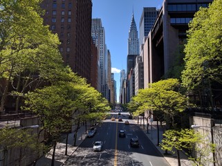 Overview of Midtown Manhattan, the Chrysler Building & 42nd Street from Tudor City, New York, NY - May 2016