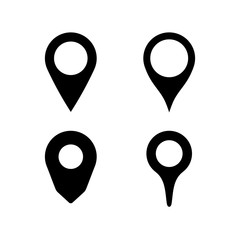 Maps icon set vector. Map Marker pin flat illustration collection symbol for design, Web design, Infographics, UI, Business and more.