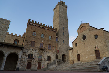Cathedral square in San Gimignano
