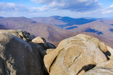 Boulders atop of Old Rag Mountain. Shenandoah National Park, Virginia, USA.