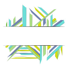 Illustration of abstraction of colored lines. Vector background