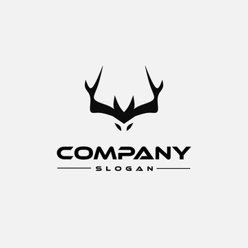 logo design template, with a black buffalo head icon