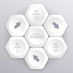 Vector infographics. Template for diagram, graph, presentation and chart. Business concept. Abstract background