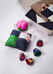 Korean traditional pincushion and needle.
