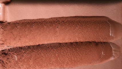 Texture ice cream chocolate, Top view Food concept.