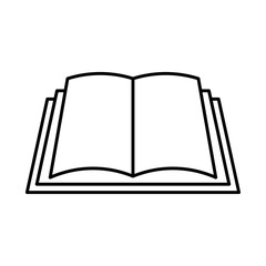 Book icon vector illustration on white background. Open book icon.