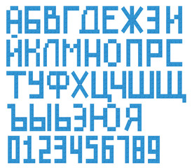 Russian alphabet from the constructor