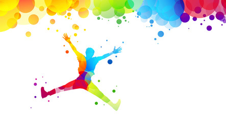 bambino, saltare, cromoterapia, gioco, giocare   © xyz+