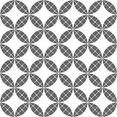 Vector geometric texture. Monochrome repeating pattern with circles.