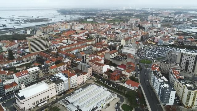 Aveiro. The Venice of Portugal. Aerial Drone Footage