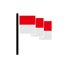 indonesia flag icon vector symbol isolated illustration white background