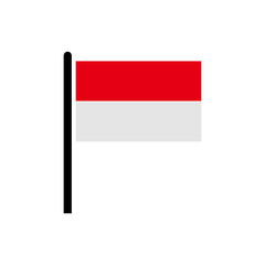 indonesia flag icon vector symbol isolated illustration white background