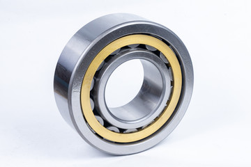 Bearings in a row isolated on white background.