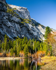 Views of Yosemite National Park on a sunny day 