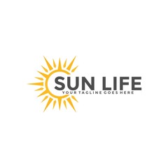Sun logo and icon vector,Sun logo design template