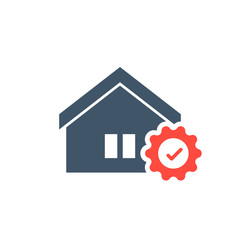 House certification icon. Residential certifications services