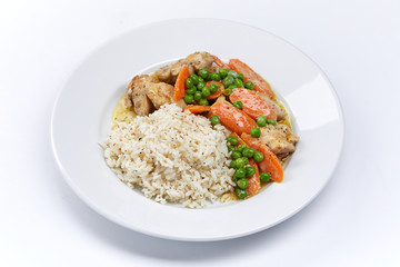 rice with meat and vegetables