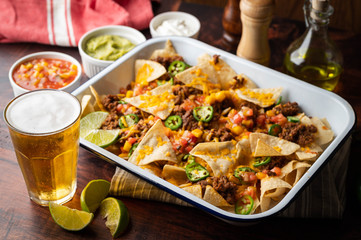 nachos with beer, party food