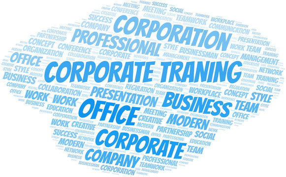 Corporate Traning Vector Word Cloud, Made With Text Only.