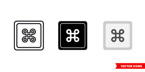 Fototapeta premium CMD icon of 3 types color, black and white, outline. Isolated vector sign symbol.