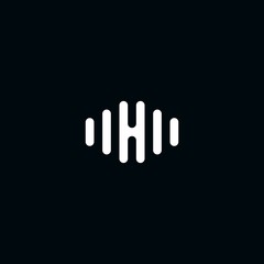 Fototapeta na wymiar letter h logo with line style