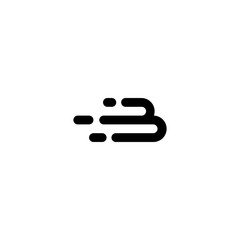 simple letter b logo combination of speed logo