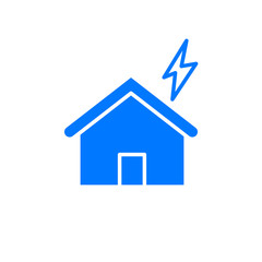 Insurance, home, house, lightning, thunderstorm icon. Element of insurance icon. Power house vector icon