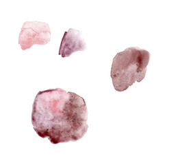 Watercolor spots, great design for any purposes. Ink splatter. Soft color.	