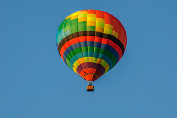 Beautiful huge hot air balloon in the blue sky