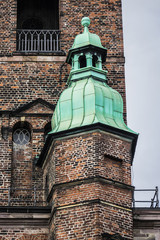 Detail of the Former church of St. Nicholas (Sankt Nikolaj Kirke), now Nikolaj Contemporary Art...
