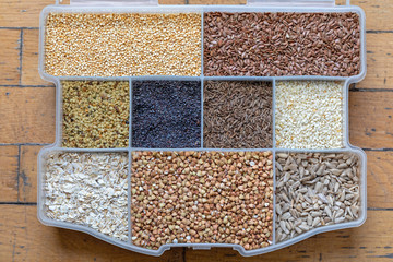 Seeds Grains in Box