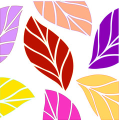 autumn leaves seamless pattern