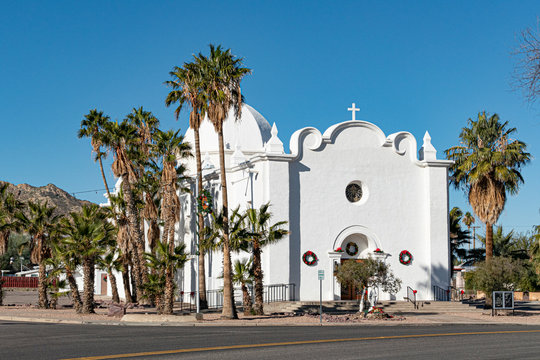 Historic Catholic Church In Ajo, Arizona