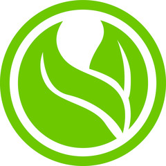 Vector Design of a Leaf Logo in Green with Circle Theme