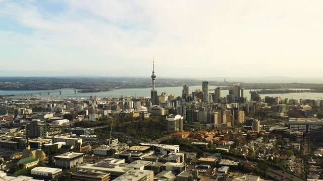 Auckland New Zealand Drone City Scape