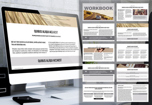 Online Learning Workbook Presentation Layout