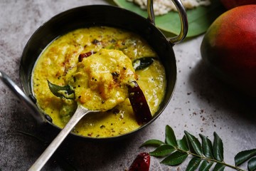 Ripe Mango curry / Mambazha Pulissery - Kerala Yogurt based mango curryR