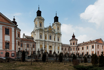 Fototapeta na wymiar Saint Ignatius of Loyola and Stanislaus Kostka church (former Jesuit Collegium) in Kremenets, Ukraine