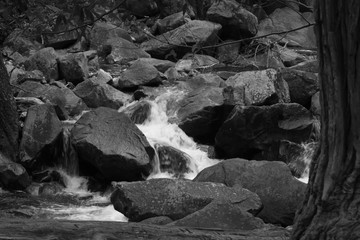 Water Cascade through rocks