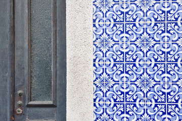 geometric azulejos in Aveiro