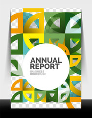 Naklejka premium Business flyer annual report, circle and triangle shapes modern design