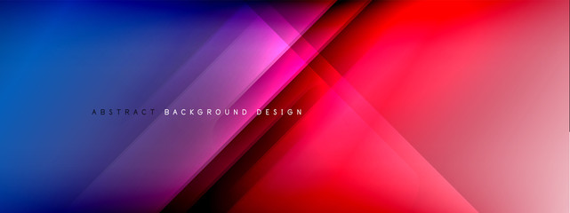 Obraz premium Motion concept neon shiny lines on liquid color gradients abstract backgrounds. Dynamic shadows and lights templates for text
