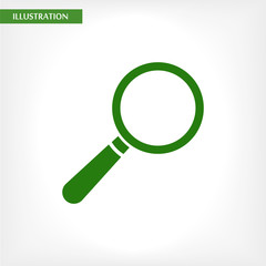 Loupe   vector icon , lorem ipsum Flat design